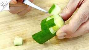Cucumber & Carrot Carving | Food Decoration Ideas At Home