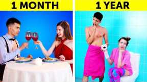 Funny Relationships Situations That Everyone Knows || 1 MONTH VS 1 YEAR ?