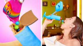 FOOD LIFE HACKS AND TRICKS! How To Sneak Candies Everywhere?