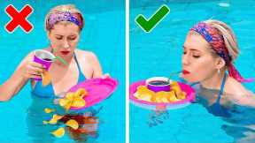 Best Swimming Pool Hacks || Everyday Hack For Hot Days