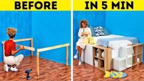 DIY Platform Bed || Cool Home Decor And Room Design Ideas