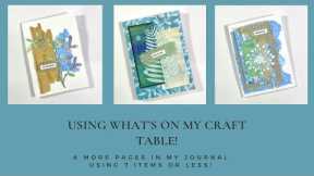 Journal With Me - Using Leftovers From My Craft Table!  Use What You Have! - Less Is More!