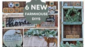 Six AWESOME,  NEW farmhouse DIYS. #farmhousediy