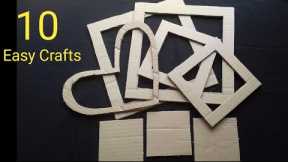 10 Easy Cardboard Craft Ideas | 10 Best Out Of Waste Craft Ideas | Cardboard Crafts