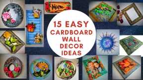 15 easy cardboard wall decor |Amazing wall hanging craft ideas/Clay mural/Wall Decoration Ideas
