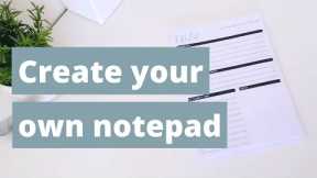 Create your own notepad using common household items | Padding a notepad | Glue your own notepad