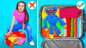 TRAVEL HACKS FOR SMART PARENTS || Summer Girly Tricks And Cool DIY Ideas by 123 GO!