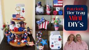 8 PATRIOTIC MINI DIY'S for Your 4th of July Tier Tray | Beginner Projects | Red White & Blue Gnome