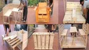 6 Amazingly Perfect Pallet Wood Recycling Projects // Cheap Furniture Design From Wooden Pallets