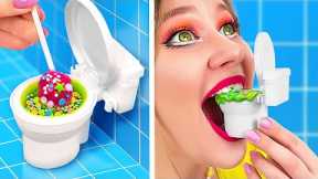 Edible Toilet Candy! *Unique Sweets Hacks and Gadgets for Foodies* 🍩