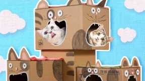 DIY Cat House - How to Make a Cat Tree from Cardboard | Easy Cat Furniture & Craft Projects