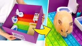 How To Make Huge POP-IT Hamster Maze!