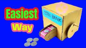 How To Make A Coin Bank From Cardboard, Easy DIY Project, Super Simple and Cool Cardboard Coin Bank