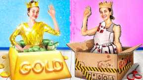 Cardboard Girl vs Gold Girl