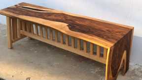 How to make a walnut bench, full build. Scrap wood projects. Woodworking projects.