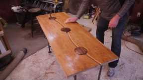 Maple and Walnut Entry Table Woodworking Projects
