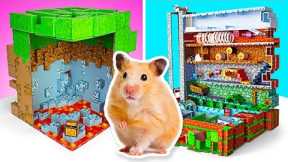 Minecraft Mazes For Your Pet Hamster || Real Hamster Adventure In Minecraft