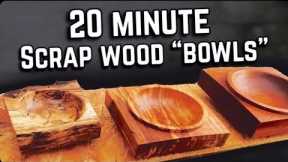 Beginner Wood Turning Projects - SCRAP WOOD BOWLS
