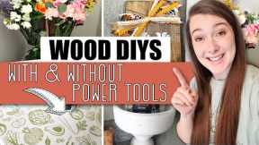 Grab these wood pieces to create GORGEOUS home decor & craft storage! With and WITHOUT power tools!