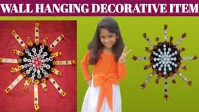 Wall Hanging Craft 💕 Decorative items, Waste material reuse, Flowers making with paper❤️