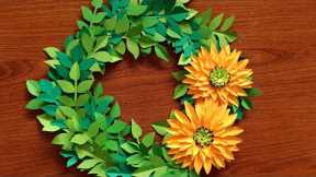 Beautiful cardboard craft ideas | Paper wreath| @TaRa crafts | Ideas without gluegun| support |