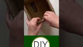 DIY Wicker Basket with Jute Rope and Cardboard - DIY Crafts Projects #diycrafts #shorts #diyprojects