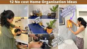 12 NO COST Home Organization Ideas (in HINDI) | Organize Home Without Spending Money