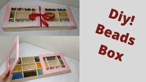 Organizing Beads Box | #diy | paper craft | reuse cardboard | amna's art and craft #youtubevideo