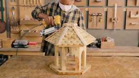 Build DIY woodworking bird house and bird feeder - DIY woodworking projects