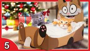 DIY Cat Bed from Cardboard | Christmas Gift Ideas & Craft Projects ⭐ Box Xmas #5
