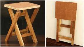 Make A Unique Foldable Wooden Stool || DIY Foldable Stool