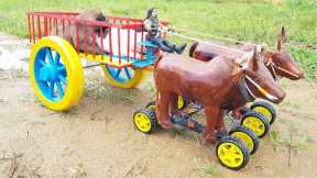 How To Make Cow Bullock Cart From Wood - Creative DIY Woodworking Mini Project