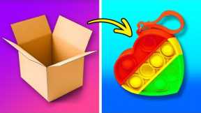Colorful Paper And Cardboard Crafts To Save Your Money || DIY Playhouse And Home Decor Ideas
