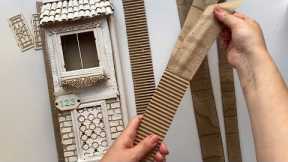 DIY Miniature cardboard house | Paper craft