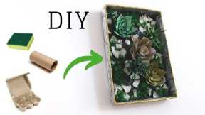 DIY Succulent Garden with Stuff around the house | Vertical Wall Decor | Recycling Project