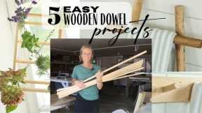 Wooden Dowel Projects ~ Easy Wooden Dowel Decor ~ DIY Home Decor ~ Wooden Dowel Ideas