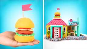 Let's Build a Miniature Burger Restaurant! || DIY Mini Cat Cafe