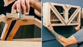 Making An Origami-Inspired Folding Door From Scratch | Woodworking Project