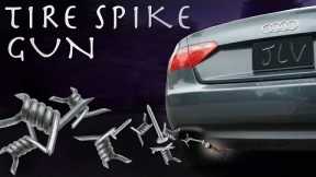 DIY $20 TIRE SPIKE GUN?!?! - INSANE Car Hack (007 SPY GADGET)