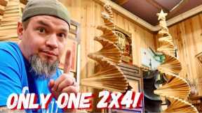One 2x4 Spiral Christmas Tree - Low Cost High Profit - Make Money Woodworking