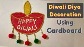 Diwali Decoration Ideas | Diya wall hanging with cardboard | craft for Diwali | DIY home decor