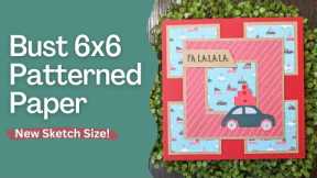 Bust 6x6 Patterned Paper | New Size for Square Cards