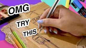 Tried Urban Sketching On Cardboard? 😱 | First Time Ever