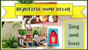 3 Beautiful Home Decor Ideas using Waste Sweet Boxes | Mithai Dabba Reuse Idea