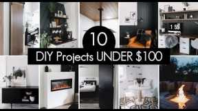 10 DIYS UNDER $100! Affordable Home Improvement Ideas!