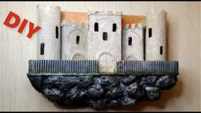 DIY / Old Castle of Recycled Cardboard / Paper Crafts / Wall Decor