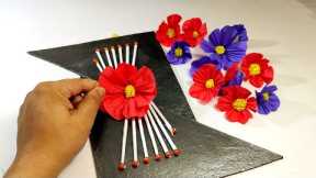 2  Paper Flower Wall Hanging Craft Ideas/ Wall Hanging With Paper/Cardboard Reuse