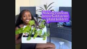 Plant repotting|DIY: using random household items