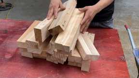 Easy Scrap Wood Projects You Can Make At Home  - Build A Bench With A Backrest From Scraps Of Wood