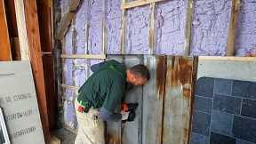 DIY Barn Tin Walls In My Timber Frame, Cheap & Easy
